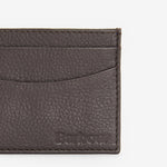 BARBOUR Amble Leather Card Holder in Dark Brown