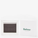 BARBOUR Amble Leather Card Holder in Dark Brown