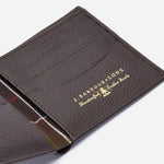 BARBOUR Amble Leather Billfold Wallet in Dark Brown