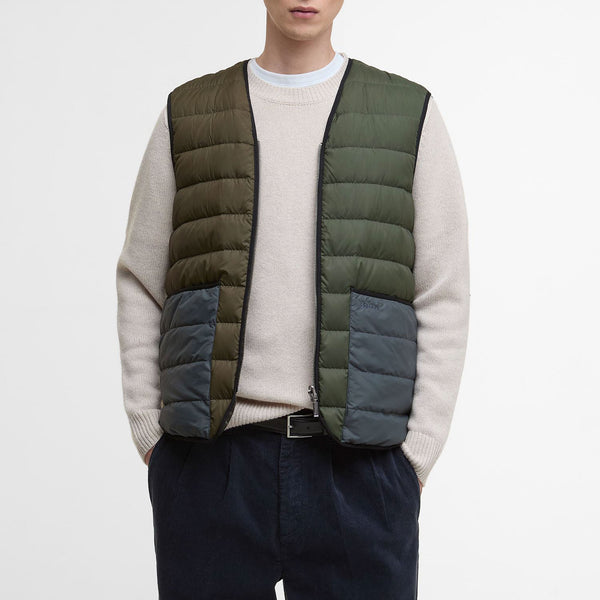 BARBOUR Reversible Down Filled Liner in Olive/Multi