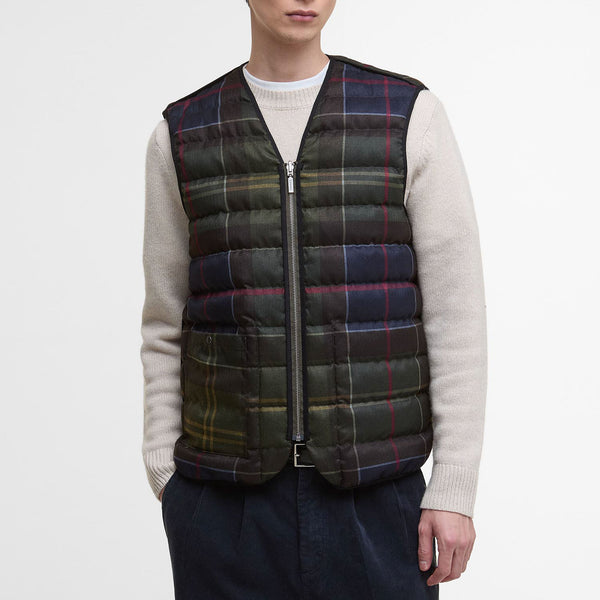 BARBOUR Reversible Down Filled Liner in Olive/Multi