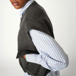 MOS MOSH MMElise Loisa Wool Vest in Phantom