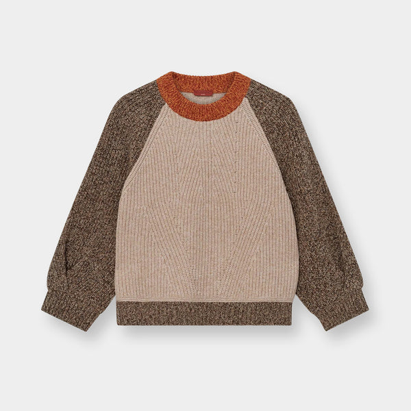 HEYANNO MMHAce Block Knit in Ecru