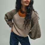 HEYANNO MMHAce Block Knit in Ecru