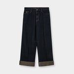 HEYANNO MMHHope Turn-Up Jeans in Dark Blue