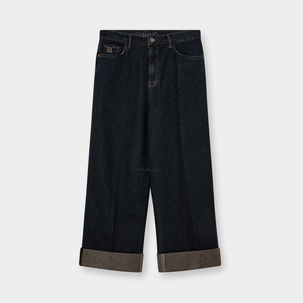 HEYANNO MMHHope Turn-Up Jeans in Dark Blue