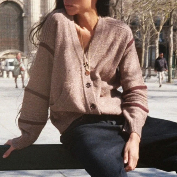 HEYANNO MMHLight Silk Cardigan in Major Brown