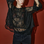HEYANNO MMHNeat Lace Blouse in Black