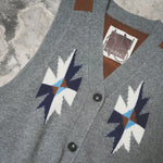 HEYANNO MMHVictory Knit Waistcoat in Grey Melange