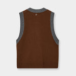 HEYANNO MMHVictory Knit Waistcoat in Grey Melange