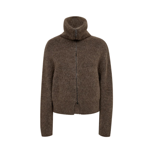 MOS MOSH MMHulda Knit Zip Cardigan in Bracken