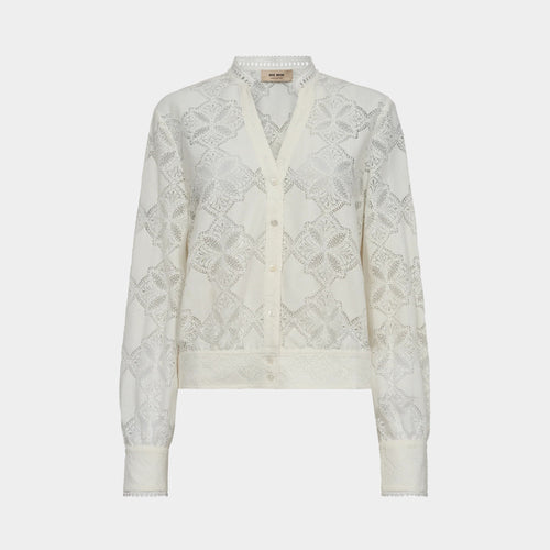 MOS MOSH MMMonia Yen Lace Shirt in Ecru