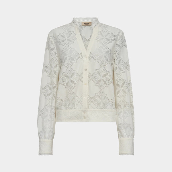 MOS MOSH MMMonia Yen Lace Shirt in Ecru