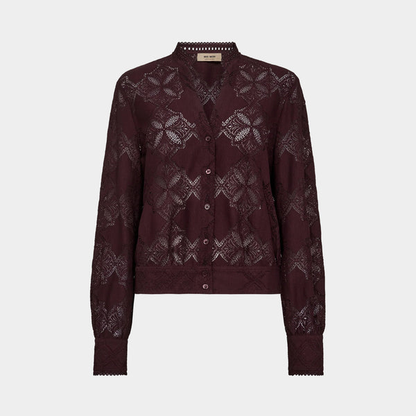MOS MOSH MMMonia Yen Lace Shirt in Fudge