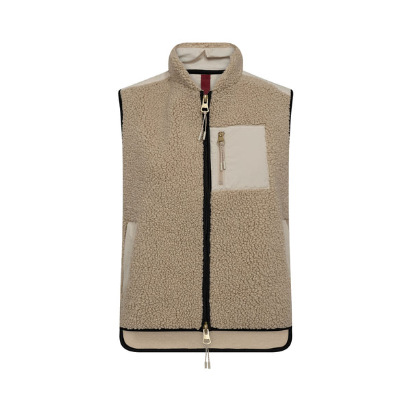 MOS MOSH MMRowe Eli Teddy Gilet in Feather Grey