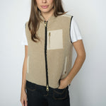 MOS MOSH MMRowe Eli Teddy Gilet in Feather Grey