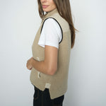 MOS MOSH MMRowe Eli Teddy Gilet in Feather Grey