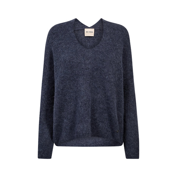 MOS MOSH MMThora V Neck Jumper in India Ink