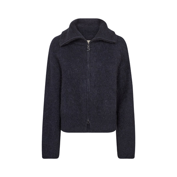 MOS MOSH MMHulda Knit Zip Cardigan in Salute Navy