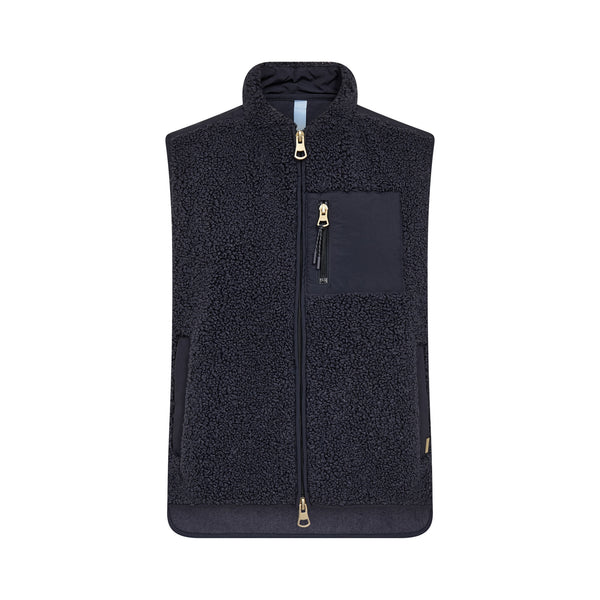 MOS MOSH MMRowe Eli Teddy Gilet in Salute Navy