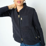 MOS MOSH MMRowe Eli Teddy Gilet in Salute Navy