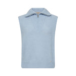 MOS MOSH MMThora Highneck Sleeveless Jumper in Skyway