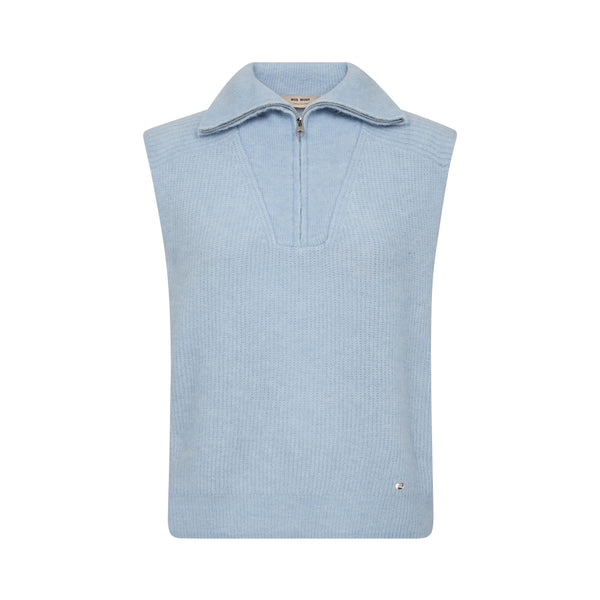 MOS MOSH MMThora Highneck Sleeveless Jumper in Skyway