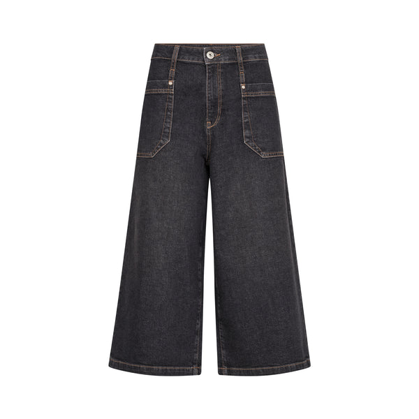 MOS MOSH MMCulotte Juventus Wide Leg Jeans in Black