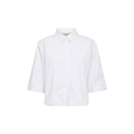 MOS MOSH MMMaxime Nylah Stripe Oversize Cropped Shirt in Bright White