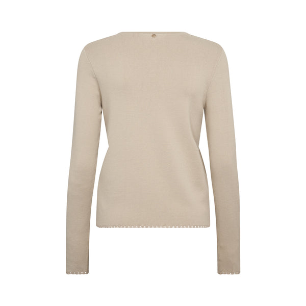 MOS MOSH MMAliz Caliz Long Sleeve Henley T-Shirt in Oxford Tan