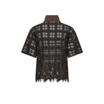 MOS MOSH MMLia Checko Short Sleeve Lace Shirt in Delicioso