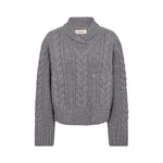 MOS MOSH MMGodinaz Oversize Rollneck Wool Jumper in Thunderstorm