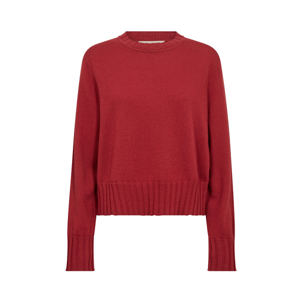 MOS MOSH MMMoria Cashmere Crewneck Jumper in Lava Falls