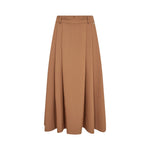 MOS MOSH MMKit Sato Midi Skirt  in Dark Camel
