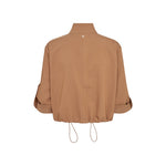 MOS MOSH MMAndrea Sato Short Bomber Jacket in Dark Camel
