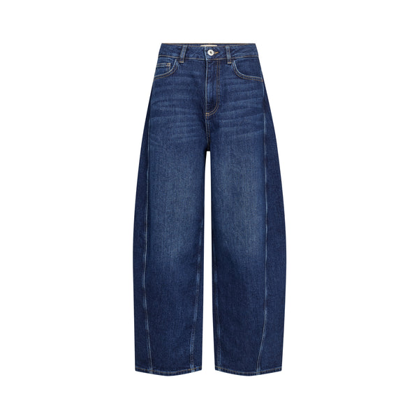 MOS MOSH MMCindy Draciel Barrel Leg Jeans in Indigo Blue