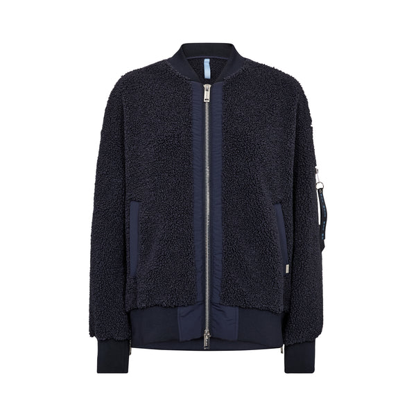 MOS MOSH MMEmeline Teddy Bomber Jacket in Salute Navy