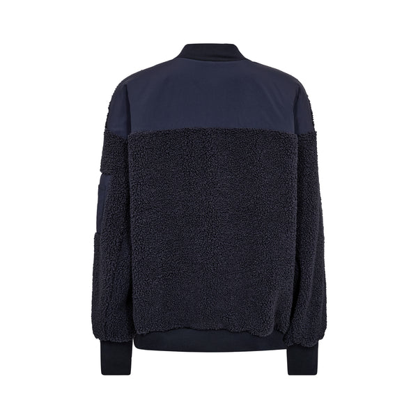 MOS MOSH MMEmeline Teddy Bomber Jacket in Salute Navy
