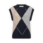 MOS MOSH MMJennine Argyll Alpaca Knitted Tank in Salute Navy