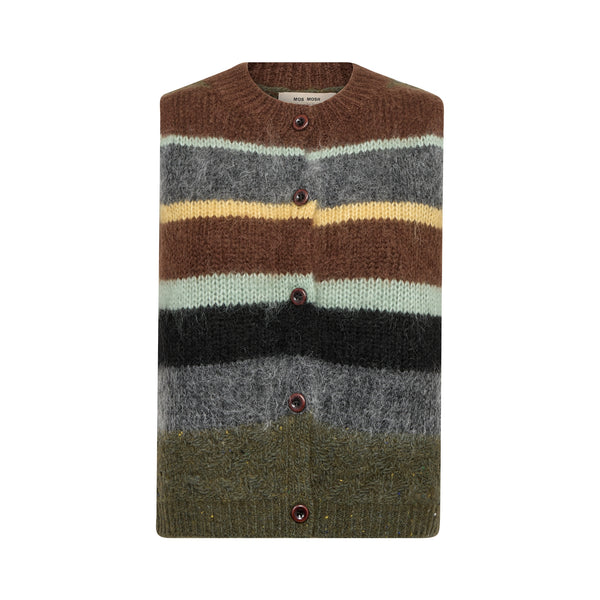 MOS MOSH MMEsti Stripe Wool Vest in Rosin