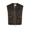 MOS MOSH MMElise Leopard Print Gilet in Black