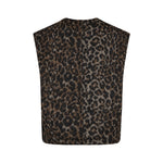 MOS MOSH MMElise Leopard Print Gilet in Black