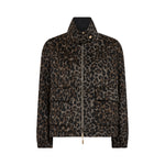 MOS MOSH MMCamille Leopard Print Oversize Bomber Jacket in Black