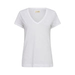 MOS MOSH MMArden Organic V-Short Sleeve T-Shirt in White