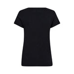 MOS MOSH MMArden Organic V-Short Sleeve T-Shirt in Black