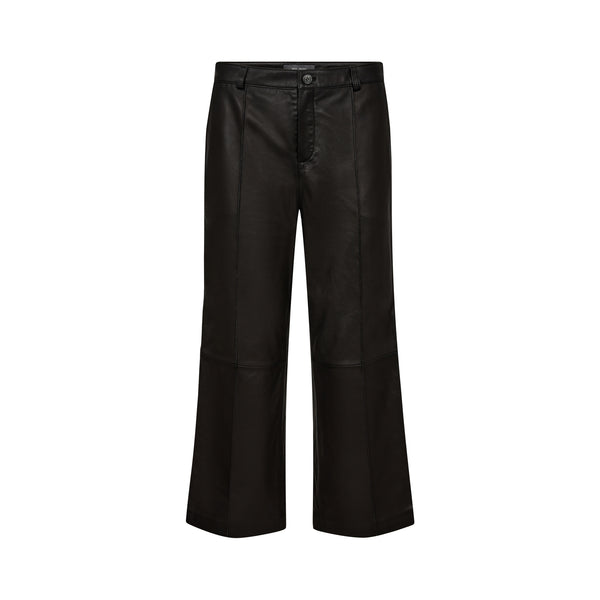 MOS MOSH MMComo Cropped Leather Pant in Black