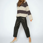 MOS MOSH MMComo Cropped Leather Pant in Black