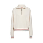 MOS MOSH MMGeorgia Long Sleeve Zip Sweatshirt in Ecru