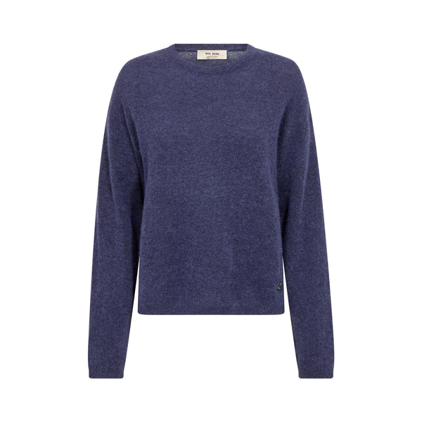 MOS MOSH MMMape O-Neck Knit in Crown Blue