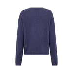 MOS MOSH MMMape O-Neck Knit in Crown Blue